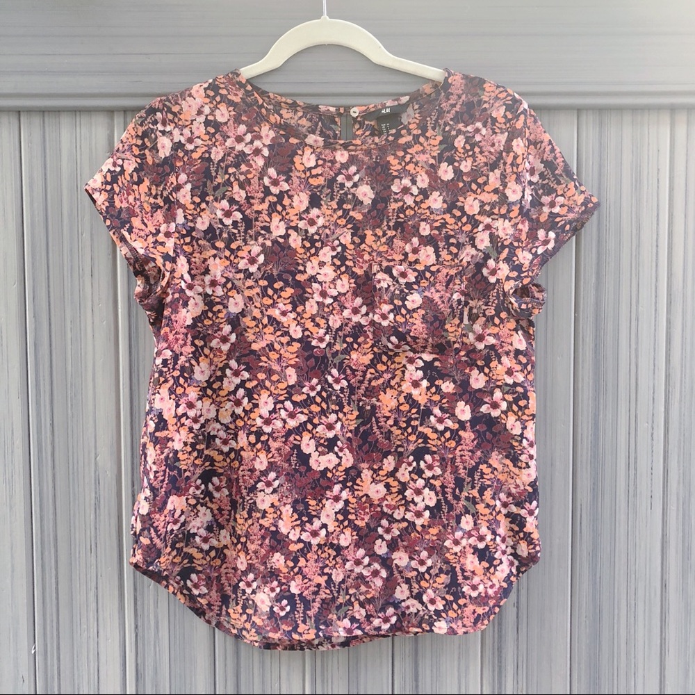 H&M Floral Pocket Tee